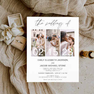 Prospectus 11,4 Cm X 14,2 Cm Budget Le Mariage de la Photo Simple Minimaliste