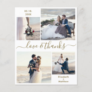 Prospectus 11,4 Cm X 14,2 Cm Budget Love et Merci Collage Mariage Merci
