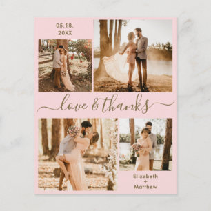Prospectus 11,4 Cm X 14,2 Cm Budget Love et Merci Collage Mariage Merci F