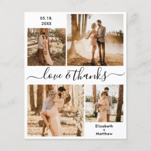 Prospectus 11,4 Cm X 14,2 Cm Budget Love et Merci Collage Mariage Merci F