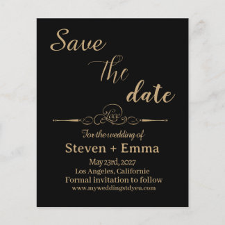 Prospectus 11,4 Cm X 14,2 Cm Budget mariage élégant Enregistrer les invitations