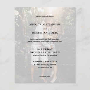 Prospectus 11,4 Cm X 14,2 Cm Budget Modern Photo Wedding Flyer