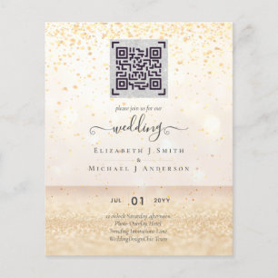 Prospectus 11,4 Cm X 14,2 Cm BUDGET Modern PHOTO Wedding INVITE QR CODE RSVP