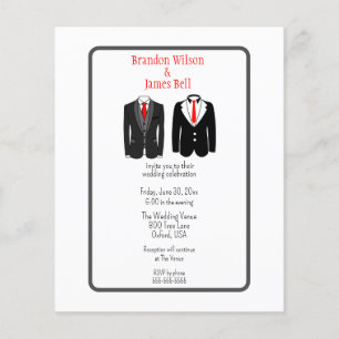 Prospectus 11,4 Cm X 14,2 Cm BUDGET Noir et gris gris Mariage