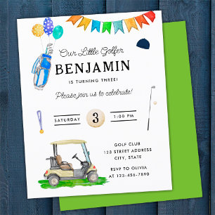 Prospectus 11,4 Cm X 14,2 Cm Budget Notre Petit Golfeur Vert Enfants Golf Anniv