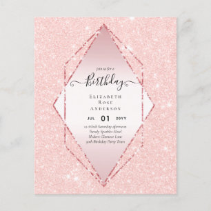 Prospectus 11,4 Cm X 14,2 Cm BUDGET Paillettes Brillant Feuille Belle Fille de