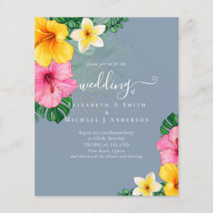 Prospectus 11,4 Cm X 14,2 Cm BUDGET Paradis tropical Plage Mariage Florales