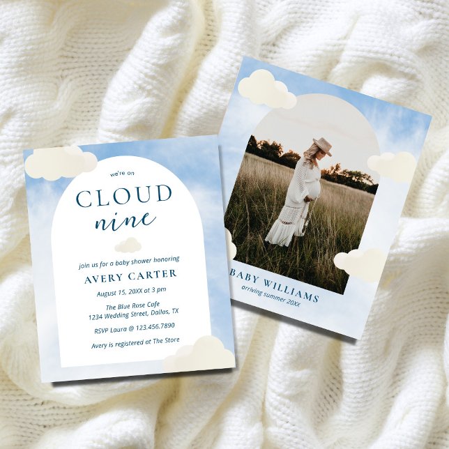 Prospectus 11,4 Cm X 14,2 Cm Budget Photo Cloud 9 Dreamy Clouds Baby shower (Créateur téléchargé)