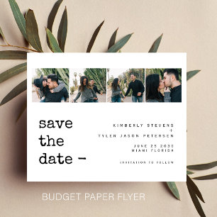 Prospectus 11,4 Cm X 14,2 Cm Budget photo collage mariage moderne enregistrer l
