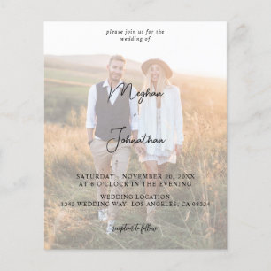 Prospectus 11,4 Cm X 14,2 Cm Budget Photo Moderne Mariage 11 Vertical