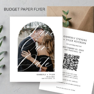Prospectus 11,4 Cm X 14,2 Cm Budget photo moderne QR CODE mariage enregistrer l