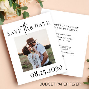 Prospectus 11,4 Cm X 14,2 Cm Budget QR CODE photo moderne mariage enregistrer l