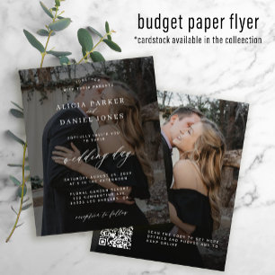 Prospectus 11,4 Cm X 14,2 Cm Budget QR CODE photo noir