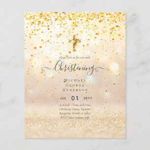 Prospectus 11,4 Cm X 14,2 Cm BUDGET REMERCIER LES Invitations Baptême Bautizo B
