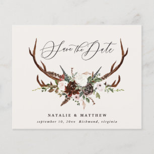 Prospectus 11,4 Cm X 14,2 Cm budget Rustic floral cerf mariage enregistrer la d