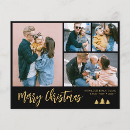 Prospectus 11,4 Cm X 14,2 Cm Budget Script Collage Pine Noël Circulaire de Noël