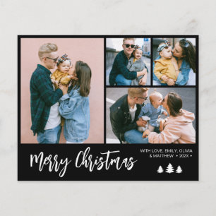 Prospectus 11,4 Cm X 14,2 Cm Budget Script Photo Collage Fête de Noël