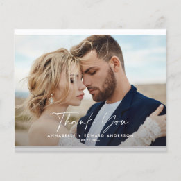 Prospectus 11,4 Cm X 14,2 Cm Budget Script photo mariage merci teracotta