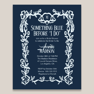 Prospectus 11,4 Cm X 14,2 Cm Budget Something Blue Vintage Floral Fête de Maria