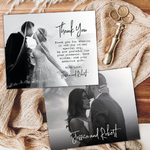 Prospectus 11,4 Cm X 14,2 Cm Budget Stylish Calligraphie Mariage photo Merci