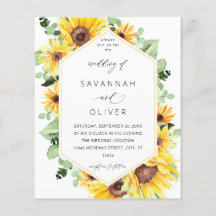 Budget Sunflower & Eucalyptus MOD Mariage W