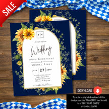 BUDGET Sunflowers Mariage Inviter QR Code RSVP