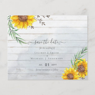 Prospectus 11,4 Cm X 14,2 Cm Budget Sunflowers Rustic Woodland Garden Date de s