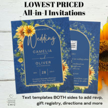 BUDGET Tout-en-un Tournesols Rustiques BLEUS Maria