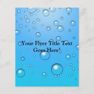 Prospectus 11,4 Cm X 14,2 Cm Bulles claires, Eau bleue