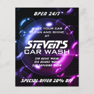 Prospectus 11,4 Cm X 14,2 Cm Bulles de savon auto flyer