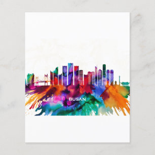 Prospectus 11,4 Cm X 14,2 Cm Busan Skyline