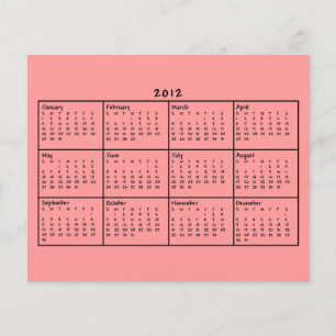 Prospectus 11,4 Cm X 14,2 Cm Calendrier 2012