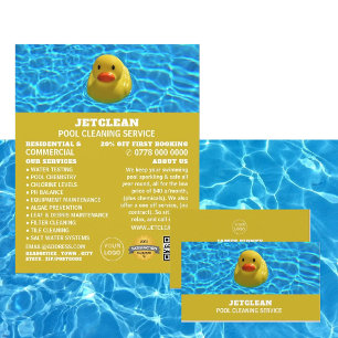 Prospectus 11,4 Cm X 14,2 Cm Canard flottant, Nettoyage de la piscine