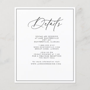 Prospectus 11,4 Cm X 14,2 Cm Carte Détails du budget