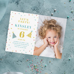 Prospectus 11,4 Cm X 14,2 Cm Carte d'invitation d'anniversaire pour enfants ave