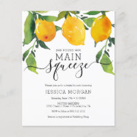 Carte d'invitation principale Squeeze Lemon Bridal