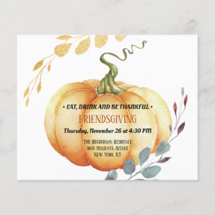 Prospectus 11,4 Cm X 14,2 Cm Carte Postale Budget Rustique Thanksgiving Invitat