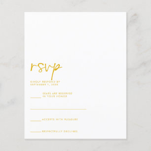 Prospectus 11,4 Cm X 14,2 Cm Carte RSVP BUDGET