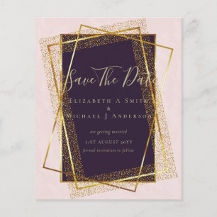 Prospectus 11,4 Cm X 14,2 Cm CARTES D'INVITATION DE MARIAGE À PETIT BUDGET Couv