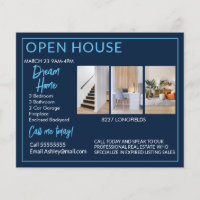 Cartes postales de maison ouverte pour l'immobilie