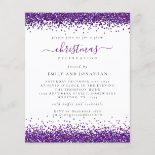 Prospectus 11,4 Cm X 14,2 Cm Carton d'invitation blanc pour fête de Noël avec p