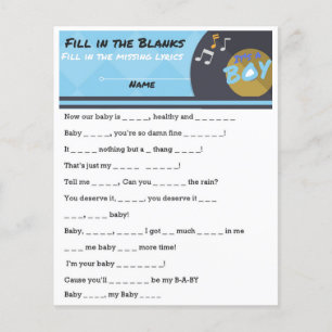 Prospectus 11,4 Cm X 14,2 Cm C'est un garçon Hip hop Baby shower urbain