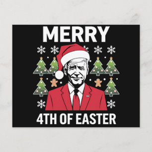 Prospectus 11,4 Cm X 14,2 Cm Chapeau de Noël de Joe Biden Santa Merry 4ème de P