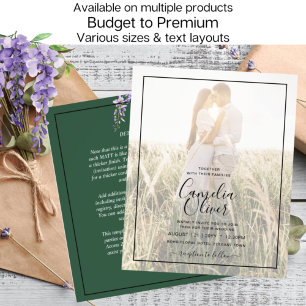 Prospectus 11,4 Cm X 14,2 Cm CHEMIN DE FER PHOTO SUPERPOSITION Faire-part de ma