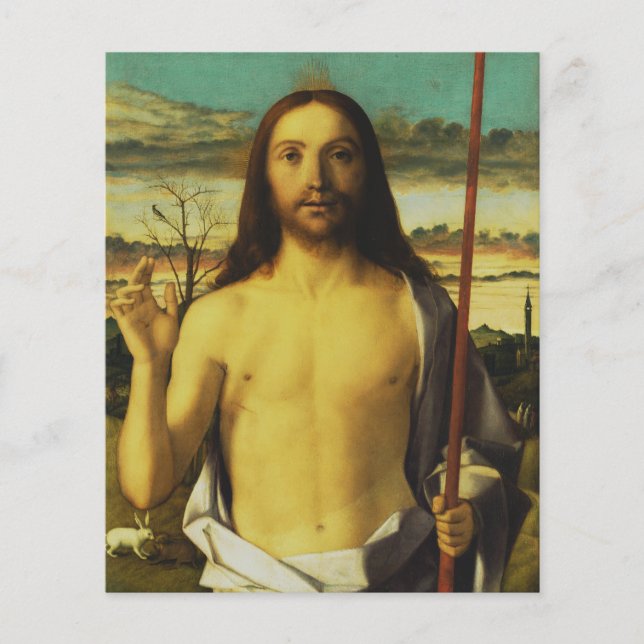 Prospectus 11,4 Cm X 14,2 Cm Christ en bénédiction par Giovanni Bellini   (Devant)