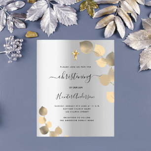 Prospectus 11,4 Cm X 14,2 Cm Christine argent eucalyptus invitation budget