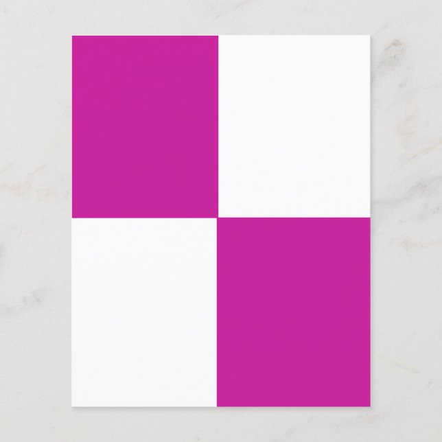 Prospectus 11,4 Cm X 14,2 Cm Circulaire AJUSTABLE Rose & Blanc (Dos)