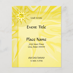 Prospectus 11,4 Cm X 14,2 Cm Circulaire d'été Sunshine Small Event Flyer