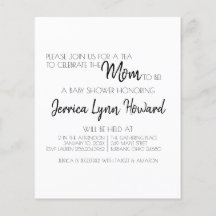 Circulaire d'invitation pour les Baby showers à ve