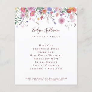 Prospectus 11,4 Cm X 14,2 Cm Circulaire fleur sauvage fraîche